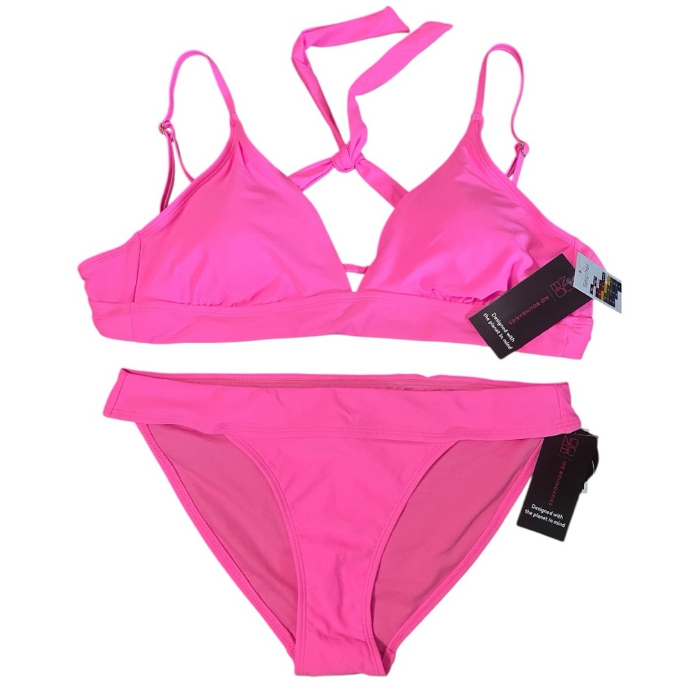NWT No Boundaries Bright Pink Bikini Set Size XL